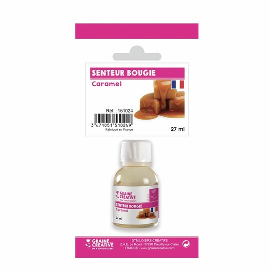 Parfum pour bougie - senteur caramel 27 ml