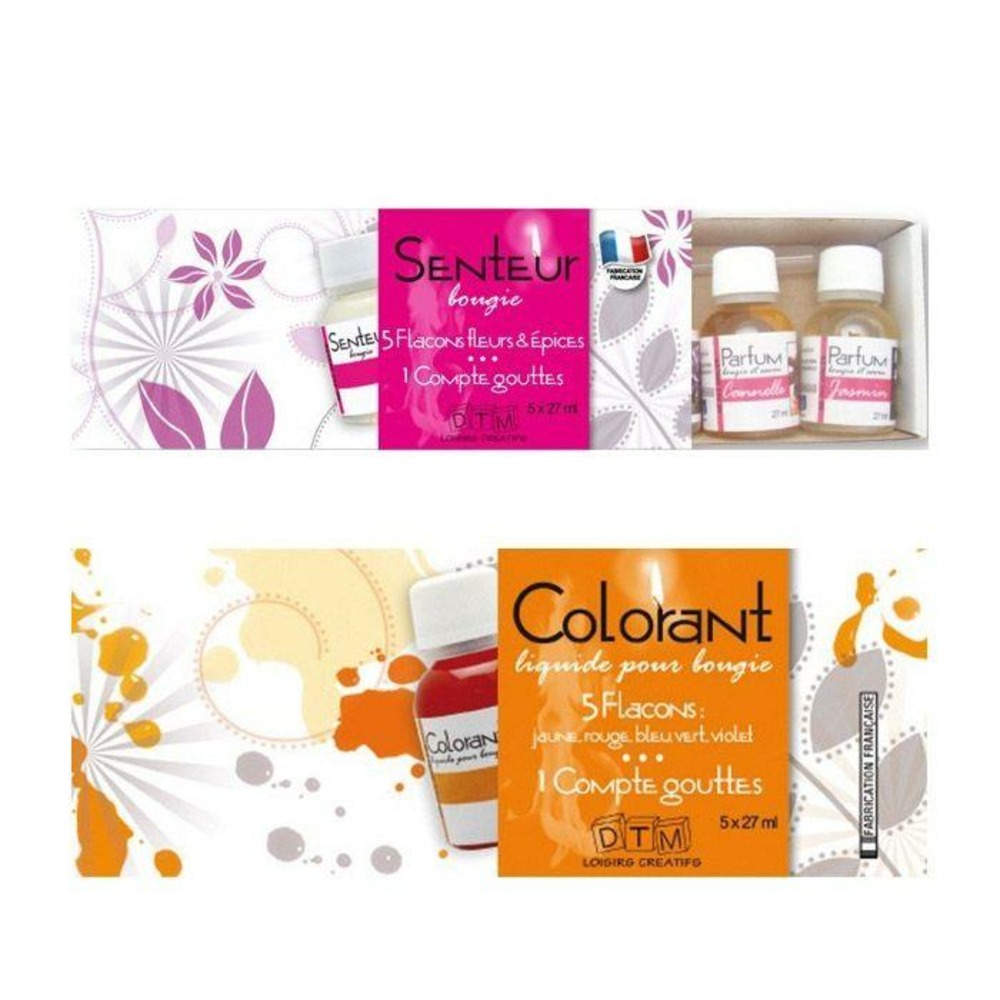 Coffret 5 colorants & 5 arômes d'épices pour bougies