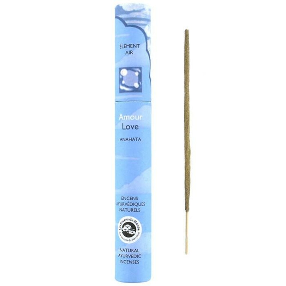 16 bâtonnets d'encens ayurvédique naturel - amour