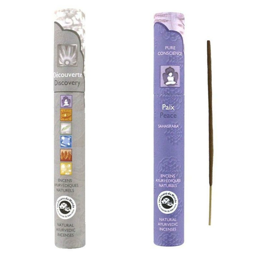 30 bâtonnets d'encens ayurvédique paix & découverte