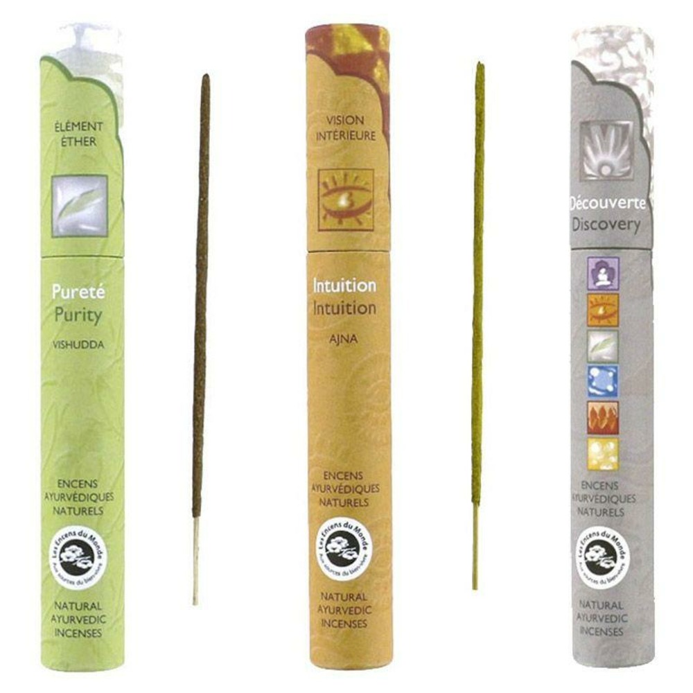 Kit d'encens ayurvédique - intuition, pureté, découverte