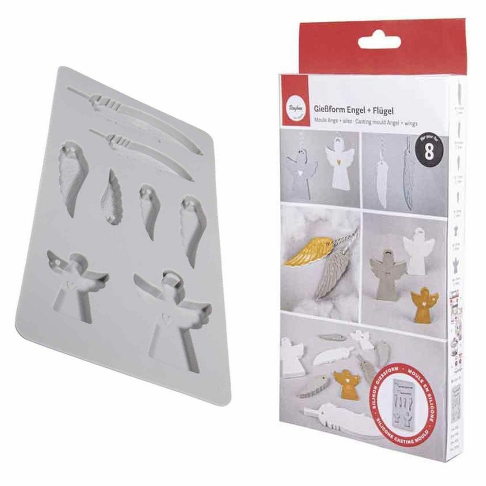 2 moules en silicone ange 26 x 14,5 x 3 cm