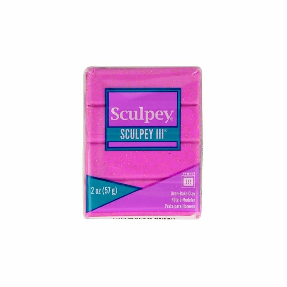 Pâte polymère sculpey 57 g - violet pailleté