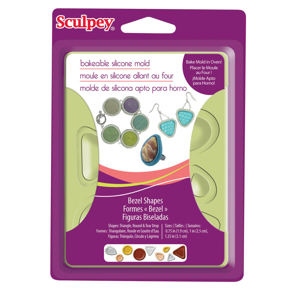 Moule en silicone 9 formes pour bijoux - sculpey