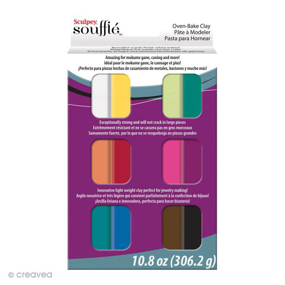 12 pâtes polymères sculpey - soufflé