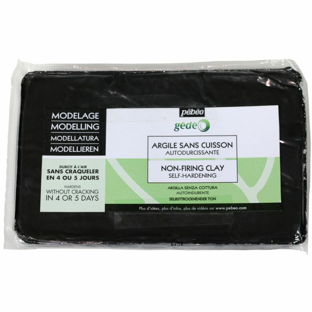 Pain d'argile sans cuisson - noir - 1,5 kg