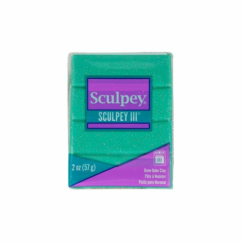 Pâte polymère sculpey 57 g - turquoise pailleté