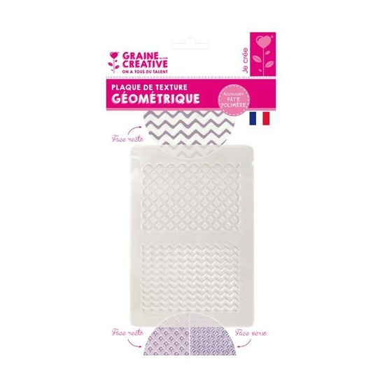 Plaque de texture pour pâte polymère - géometrique