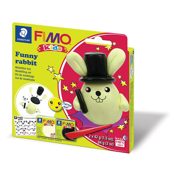 Coffret modelage enfant - pâte polymère - lapin