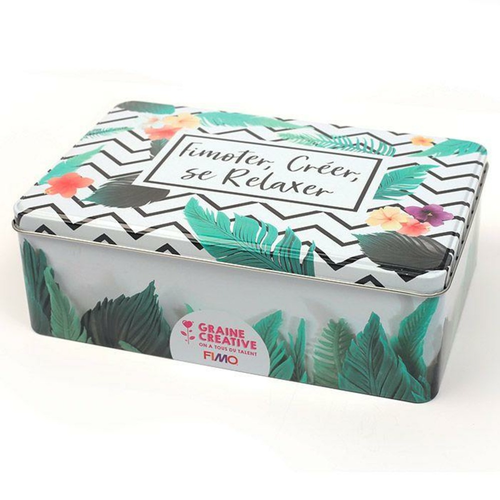Boîte métallique pâte polymère - tropical
