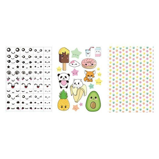 3 transferts pour pâte polymère - kawaii