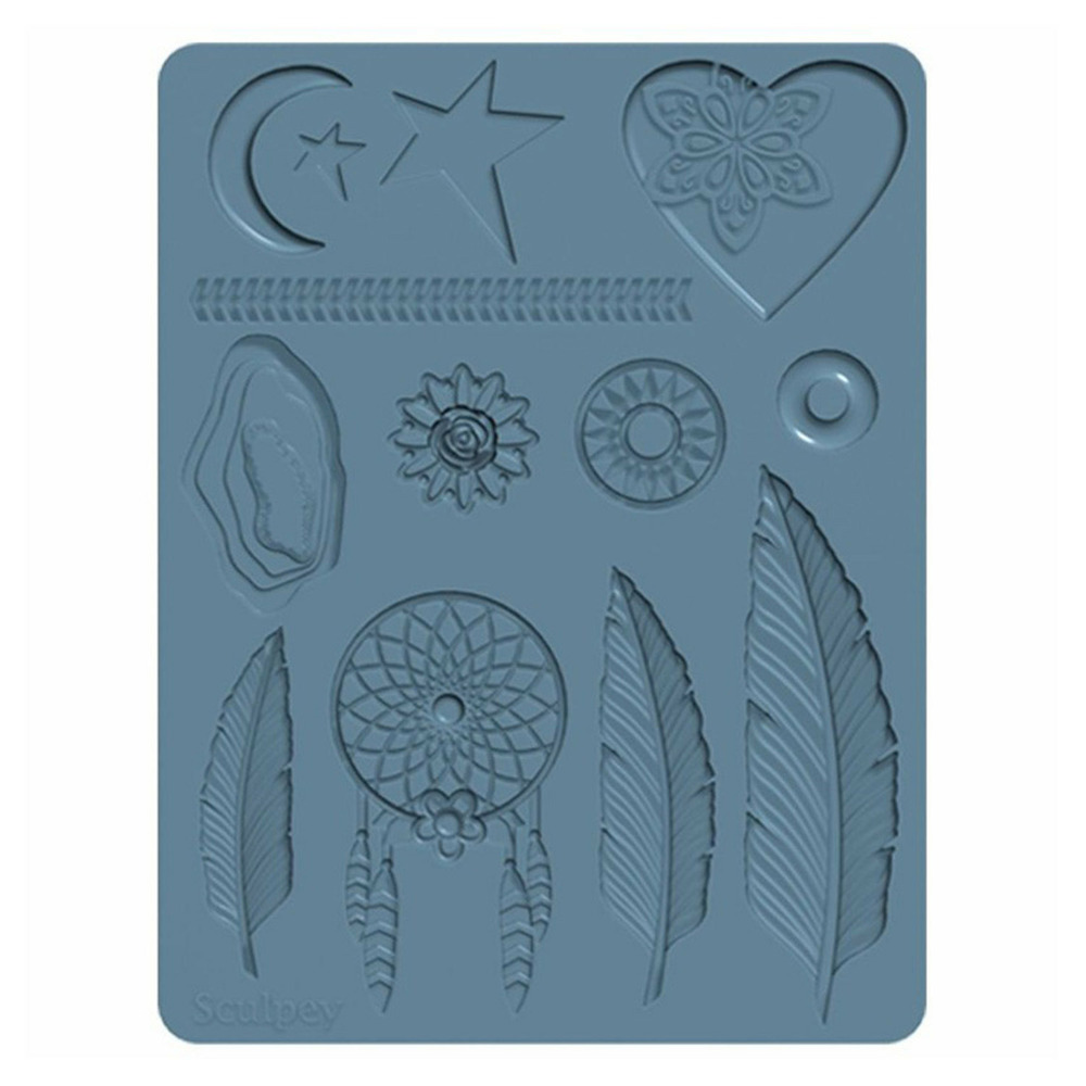 Moule en silicone sculpey - boho chic