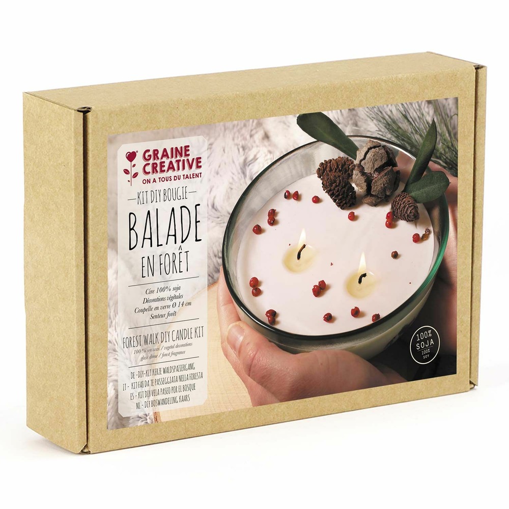 Coffret diy bougie balade en forêt