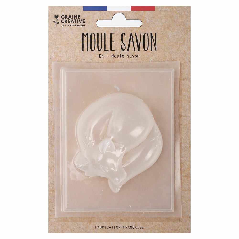 Mini moule à savon renard endormi