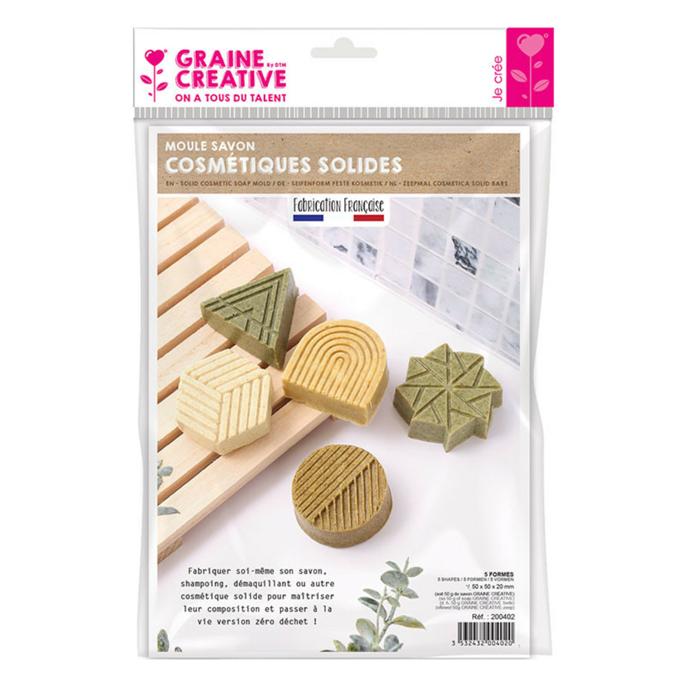 Moule 5 formes pour savons solides 23 x 29 cm