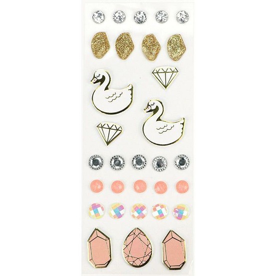 31 stickers 3d - cygnes