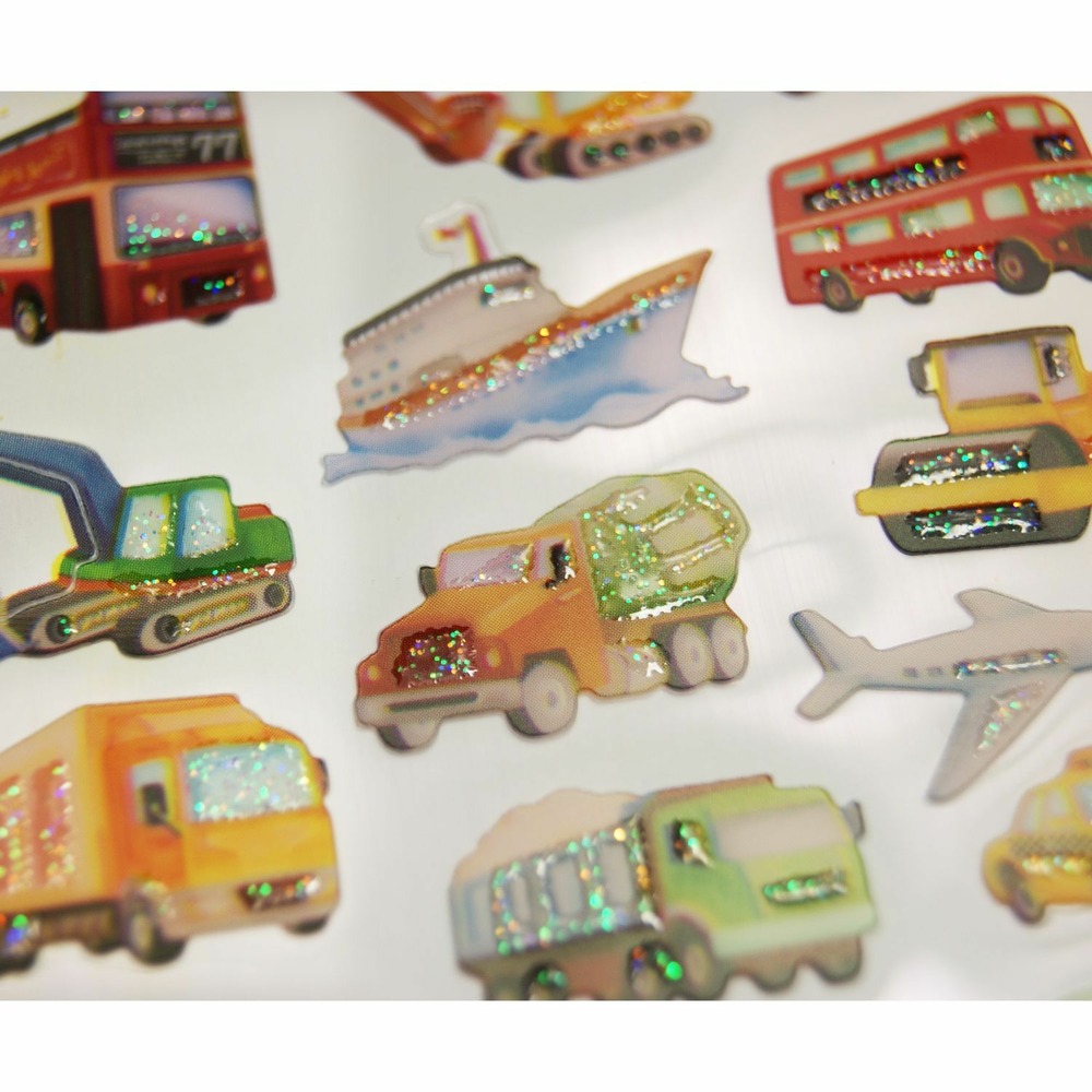 Autocollants - véhicules et camions - paillettes - 1,8 cm