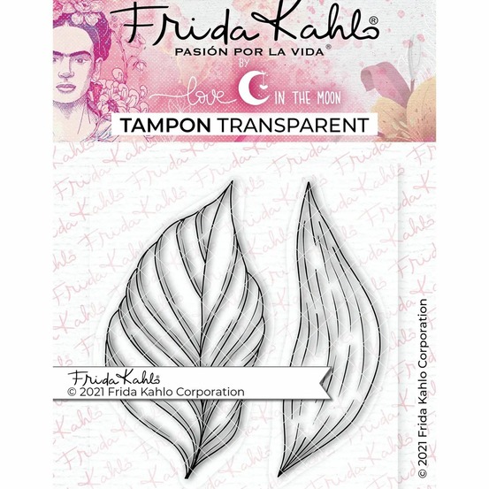 2 tampons transparents - végétal 1 - 9,5 x 6,5 cm