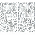 600 stickers alphabets autocollants paillettes argentées