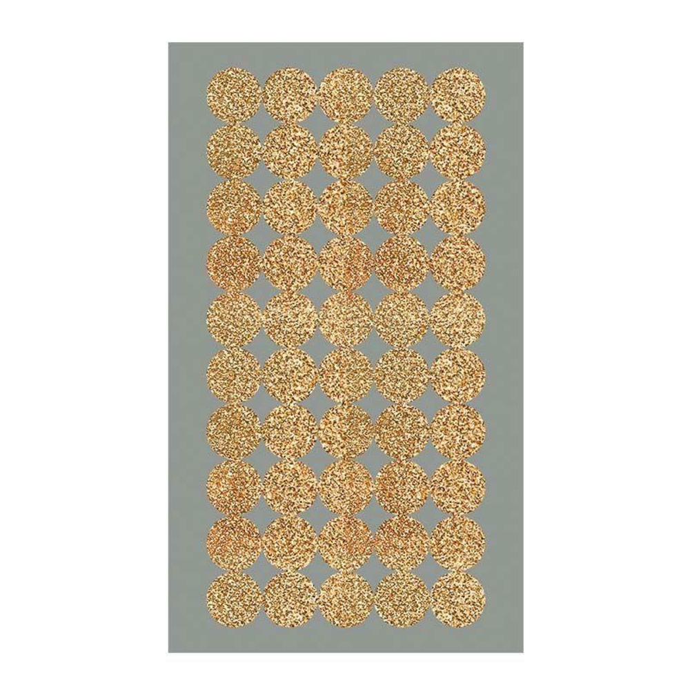 4 feuilles d'autocollants s cercles dorés
