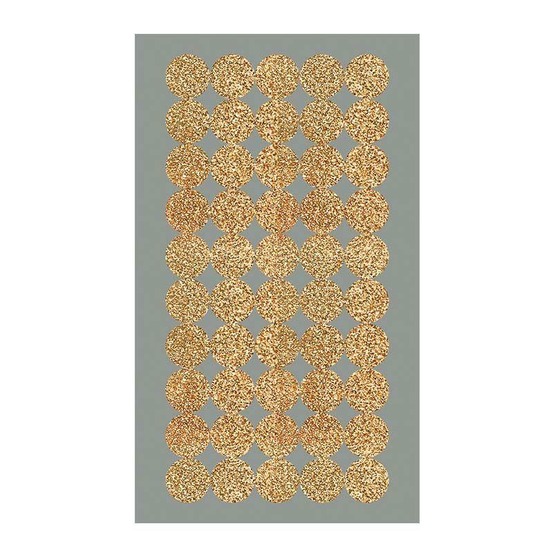 4 feuilles d'autocollants s cercles dorés