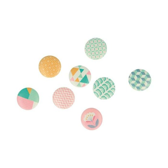 8 cabochons en bois scandisweet