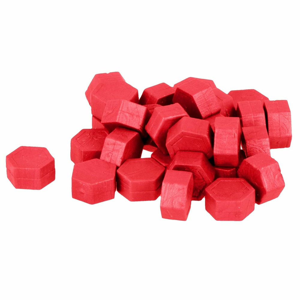 Perles de cire hexagonales 30 g - rouge