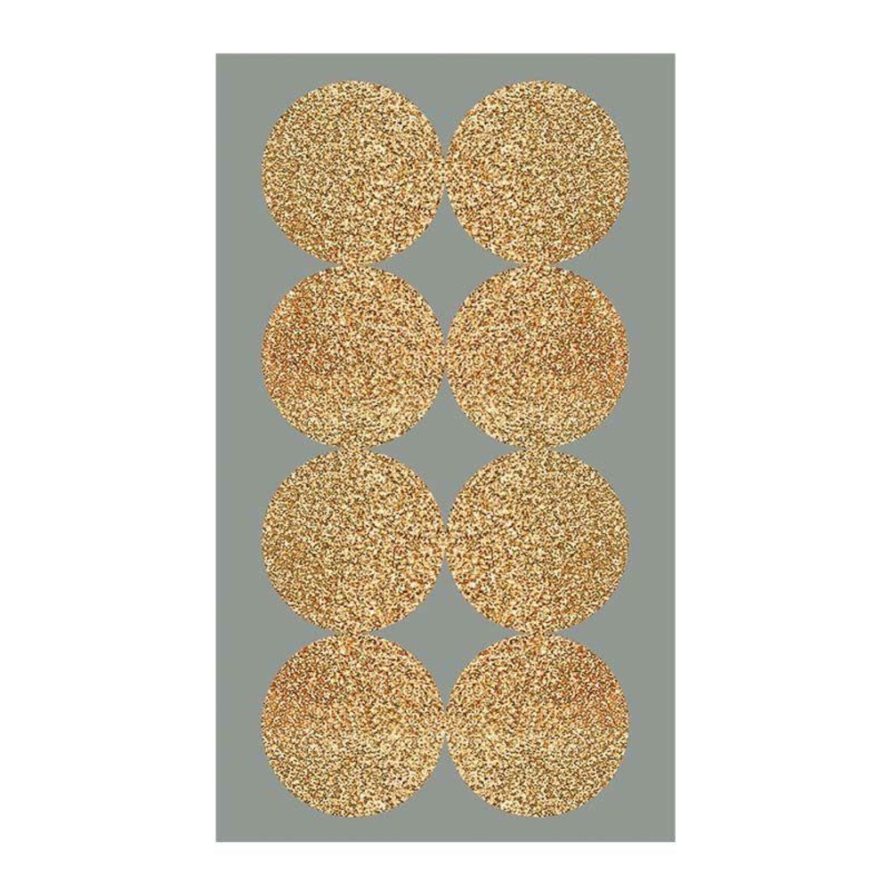 4 feuilles d'autocollants l cercles dorés