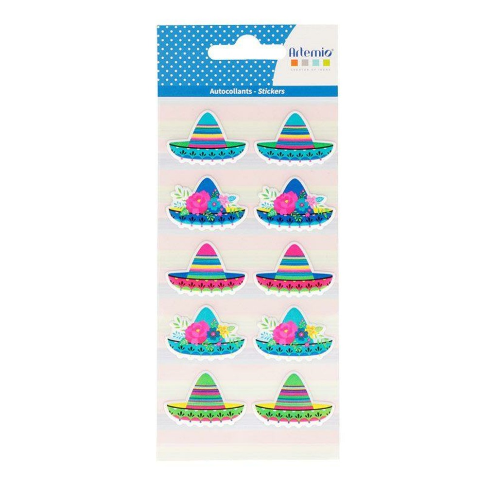 Stickers puffies - viva la vida - sombreros