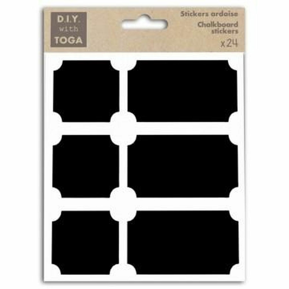 120 stickers ardoise - carrés & rectangles