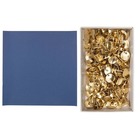 Papier 30,5 x 30,5 cm bleu indigo + 150 punaises dorées
