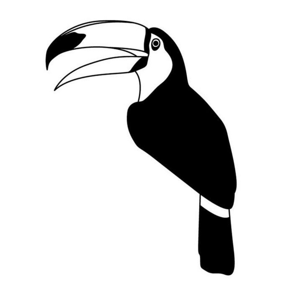 Tampon bois toucan 7 x 5 cm