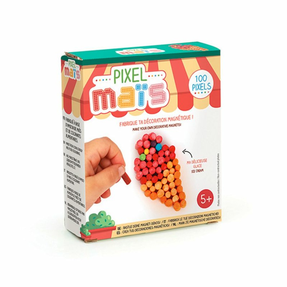 Magnet junk food en pixel maïs - glace