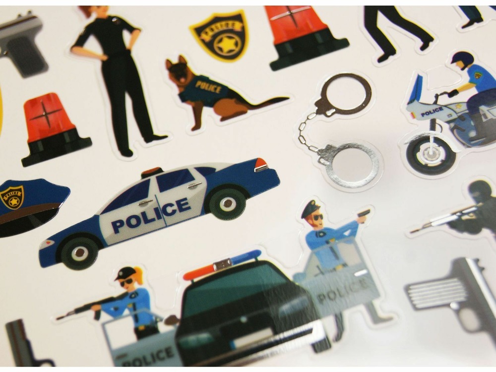 Autocollants - police et accessoires - dorures