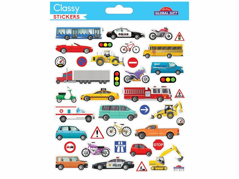 Autocollants - véhicules - paillettes et dorures