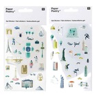 Stickers gel transparent - paris, new-york