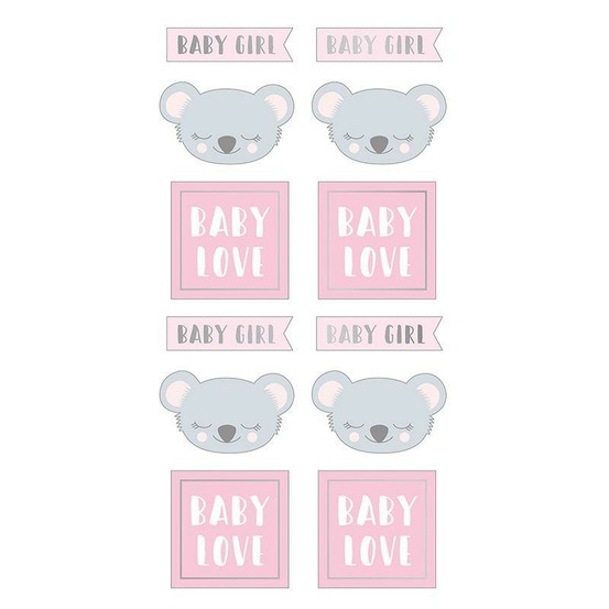Stickers puffies - koala baby girl