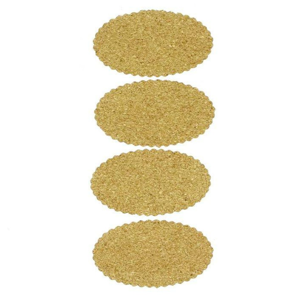 Stickers en liège x 4 - ovales
