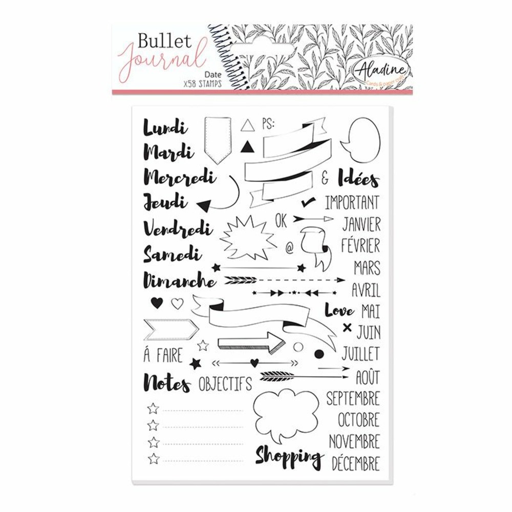 Tampons mousse pour agenda - dates