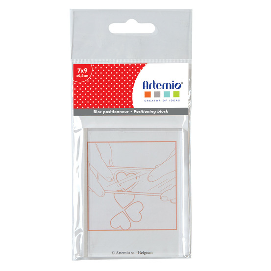 Bloc positionneur pour tampons 9 x 7 cm