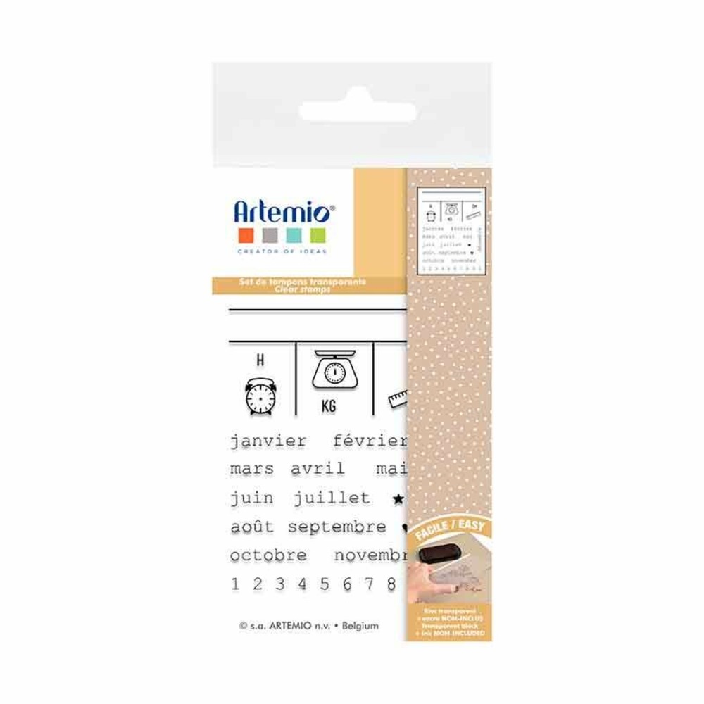 Set de tampons transparent - naissance 7 x 9 cm