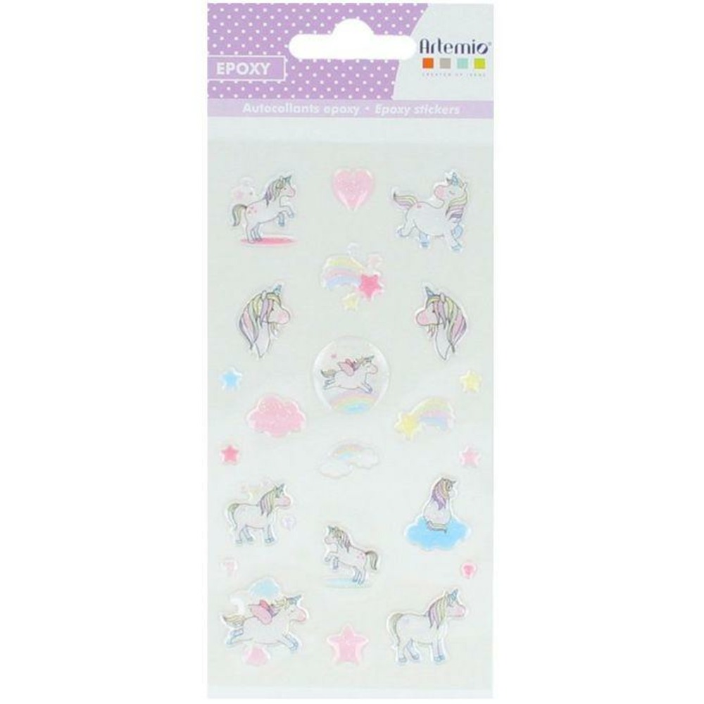 23 stickers epoxy arc-en-ciel