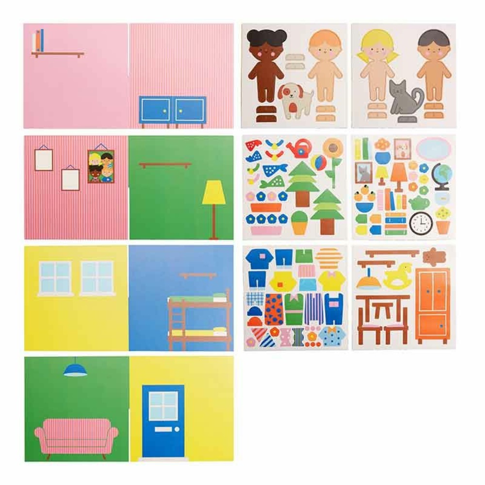 Je construis ma maison, personnages et autocollants