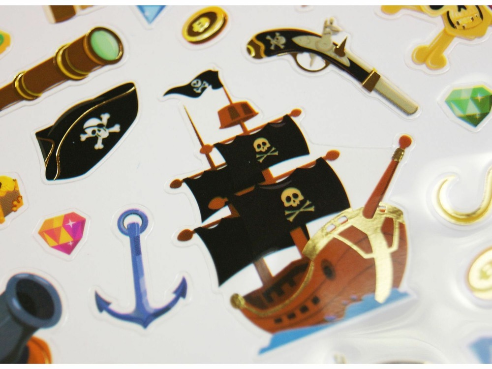 Autocollants - l'équipe des pirates - dorures