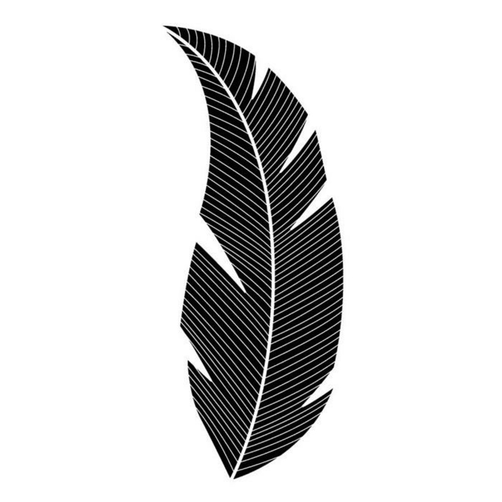 Tampon bois feuille 5,7 x 2,6 cm