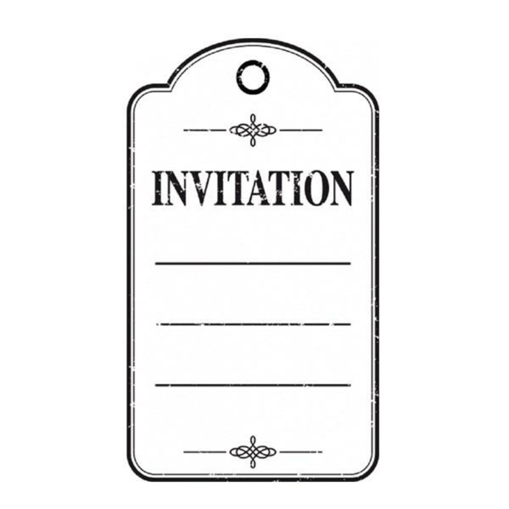 Tampon bois - invitation