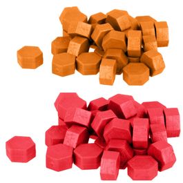 Pièces Hexagonales Rouges Perles de cire hexagonales - rouge + orange | Truffaut