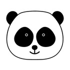 Tampon en bois - tête de panda