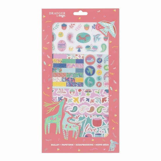 Kit décoration folk pour scrapbooking
