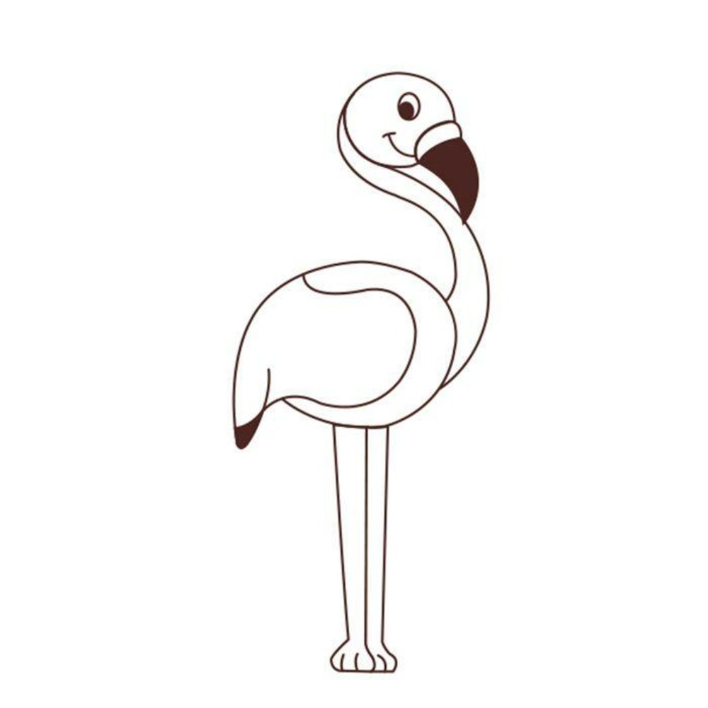 Tampons bois - flamant rose